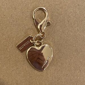 Coach Shiny Gold Heart Charm